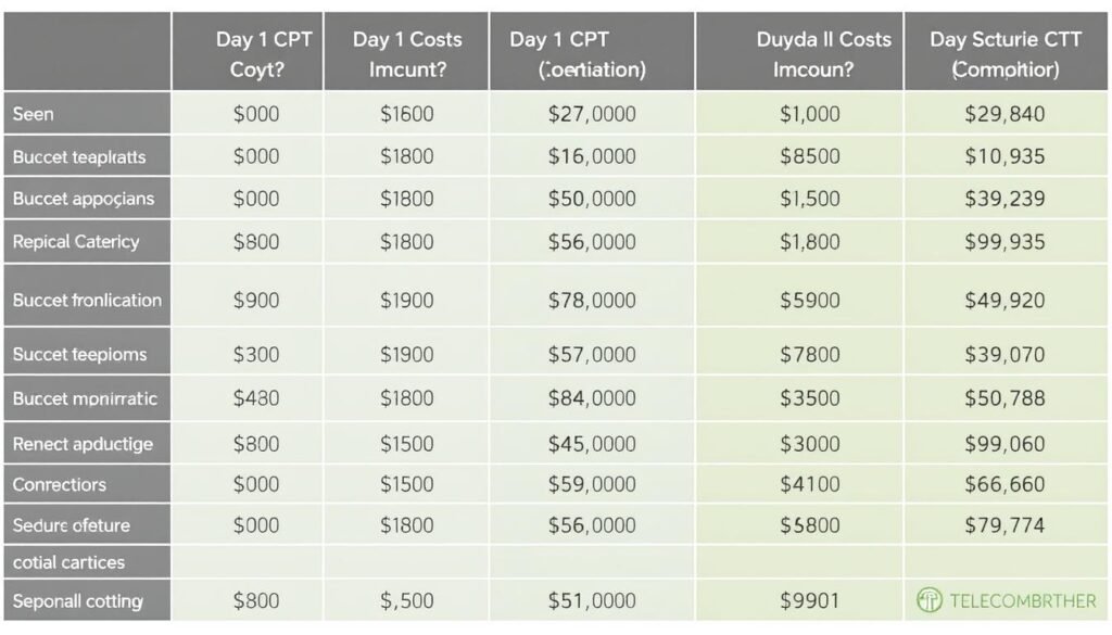 Day 1 CPT Cost Comparison