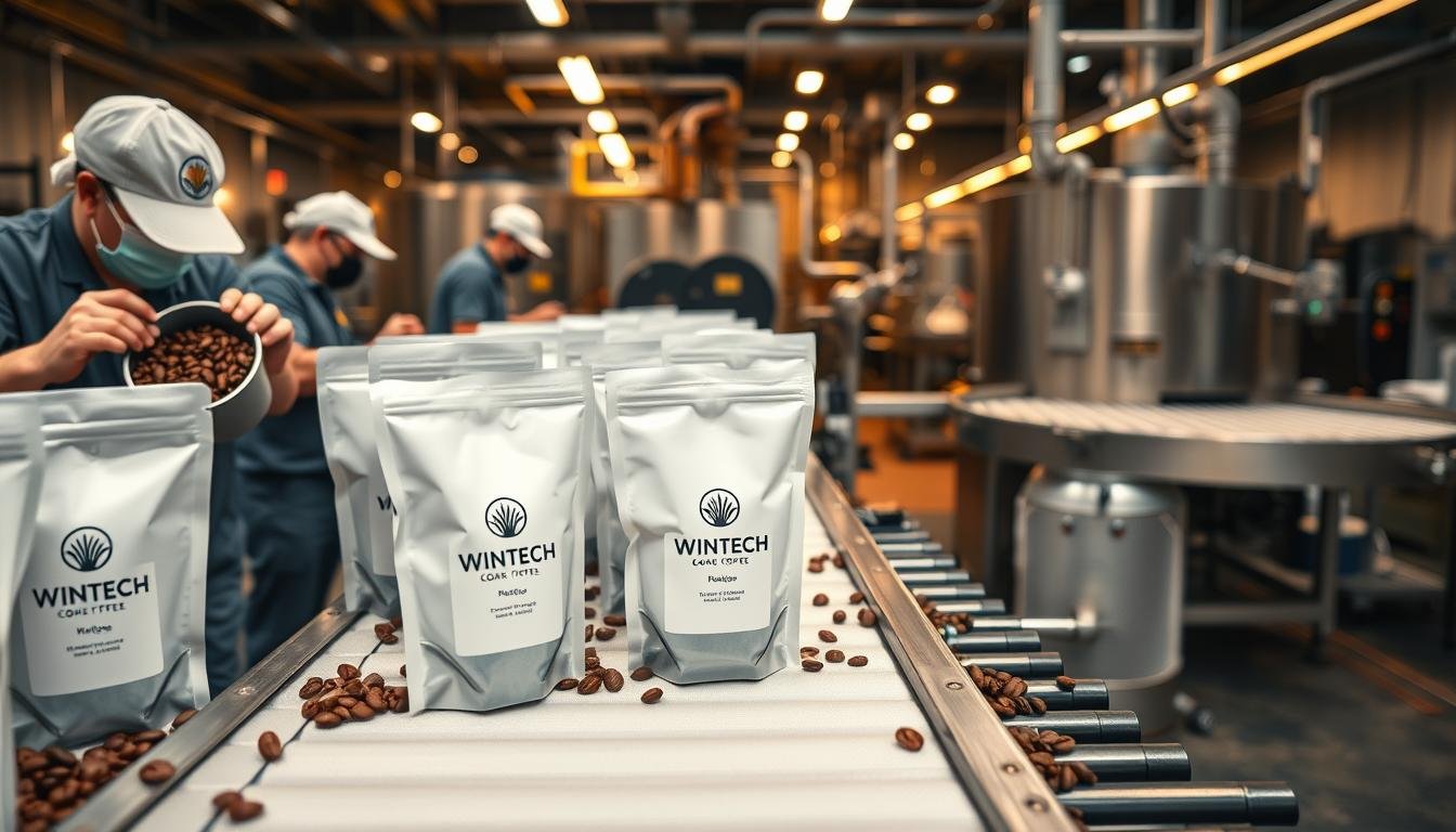 packaging of coffee beans